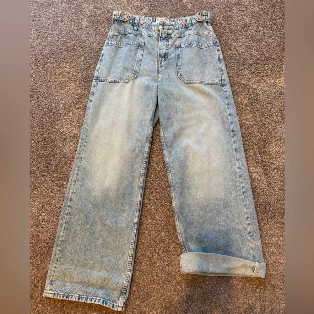We The Free Light Blue Wide Leg Jeans - Picture 5 of 6